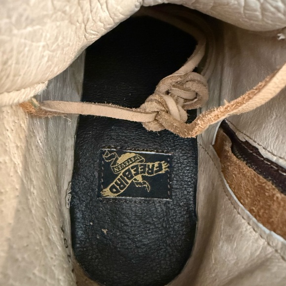 Freebird by Steven “Devin” Lace-Up Leather Ankle Boots Distressed Taupe Chic - Picture 6 of 12